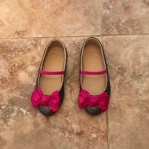 Janie and Jack Toddler Girl flat shoes with bow